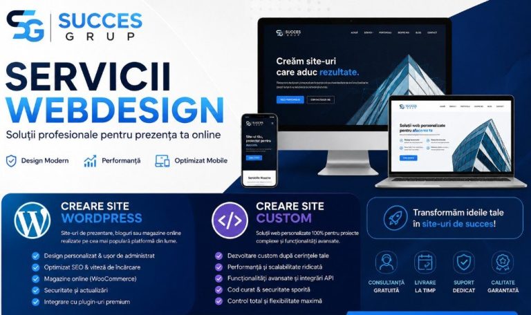 Site custom personalizat vs. template: când merită investiția Succes Grup - servicii de web design, creare site WordPress si site custom